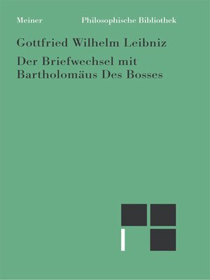 cover image of Der Briefwechsel mit Bartholomäus Des Bosses